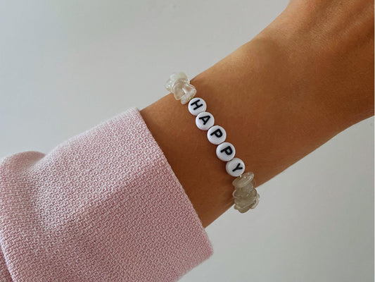 Moonstone personalised crystal bracelet