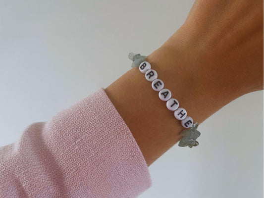 Aquamarine personalised crystal bracelet