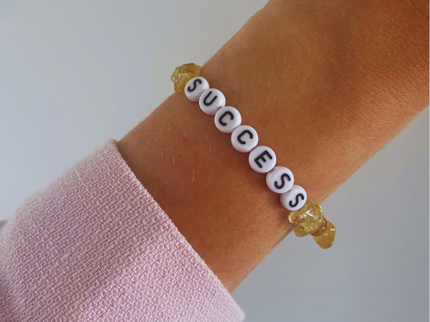 Citrine personalised crystal bracelet