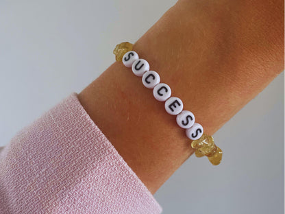 Citrine personalised crystal bracelet