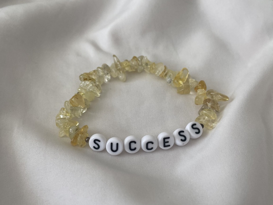 Citrine personalised crystal bracelet