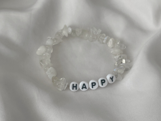 Moonstone personalised crystal bracelet