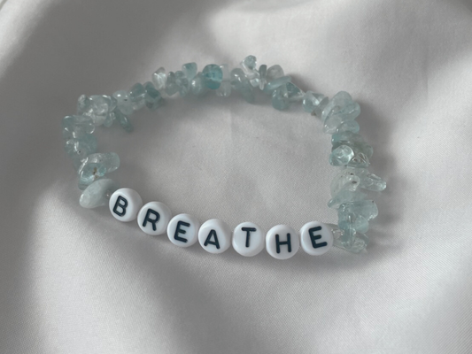 Aquamarine personalised crystal bracelet