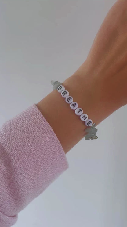 Aquamarine personalised crystal bracelet