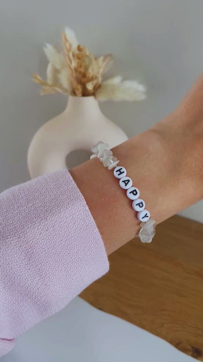Moonstone personalised crystal bracelet