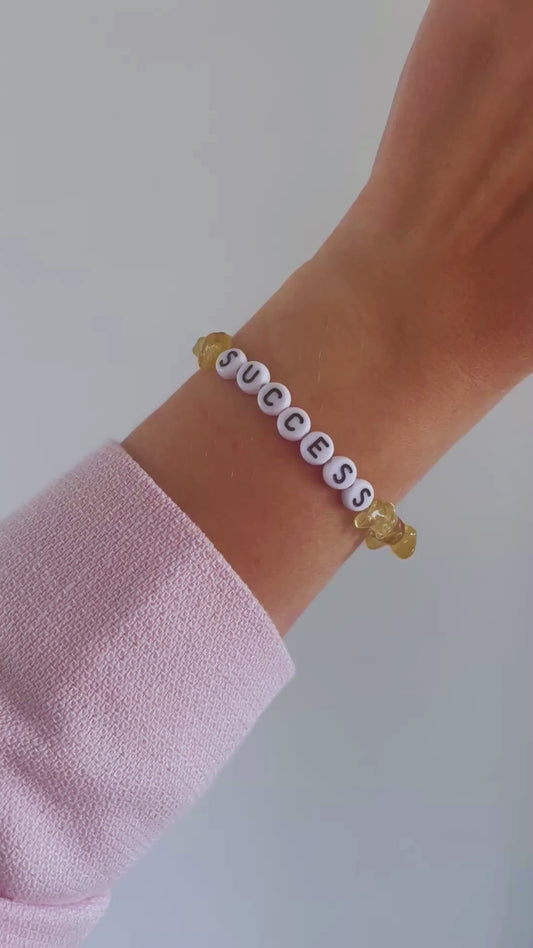 Citrine personalised crystal bracelet